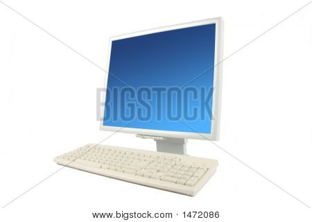 LCD-Monitor und Tastatur