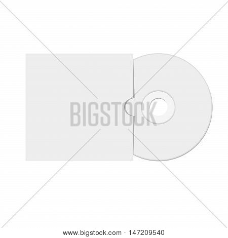 Vector illustration of Dvd or cd video disc. Outline in white background.