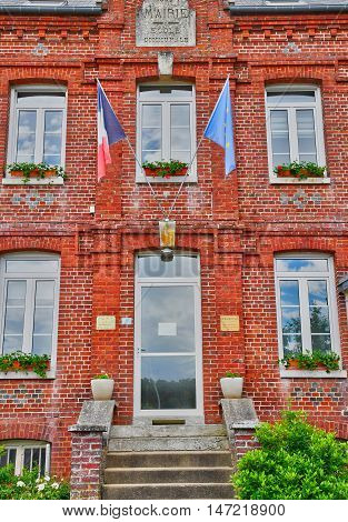 Saint Germain sous Cailly France - june 23 2016 : the city hall
