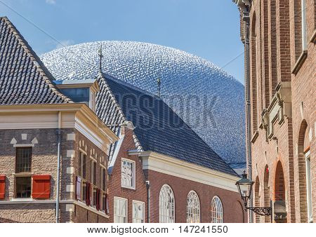 Old houses and modern architecture in the center of Zwolle Netherlands