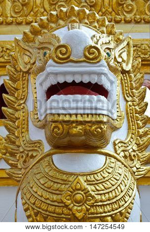Statue Of A Lion In Wat Phra That Phanom Phra That Phanom