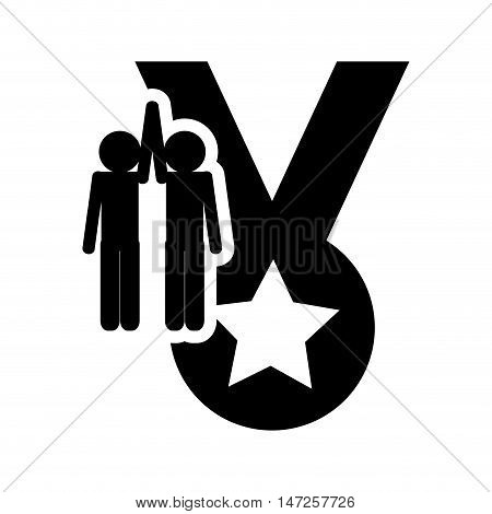 flat design meda and person pictogram  icon vector illustration