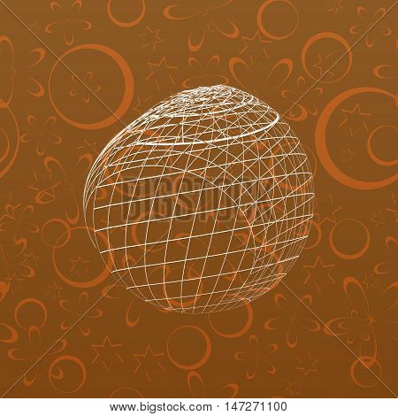 Wire-frame Design Element. Sphere