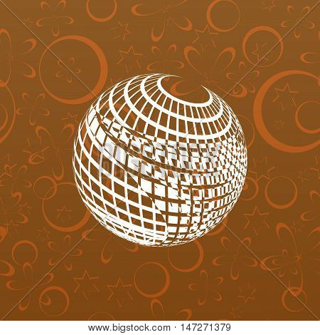 Wire-frame Design Element. Sphere