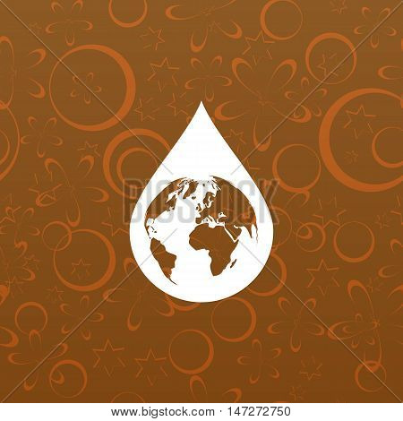 Earth In Water-drop