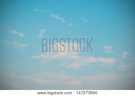 abstract natural soft clouds pattern and blue sky at evening (vintage background)