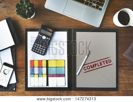 Completed Accomplishment Finished Achievement Concept