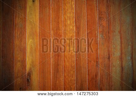 Old grunge wooded wall with vintage filter background