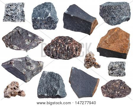 Collection From Specimens Of Basalt Rock