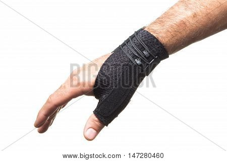 Bandage For The Thumb On A Man's Hand - Isolate
