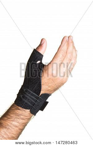Bandage For The Thumb On A Man's Hand - Isolate