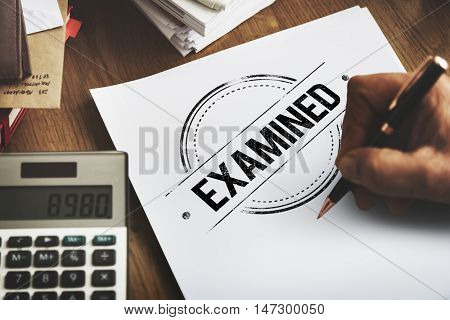 Examined Authorised Certified Verified Approve Concept
