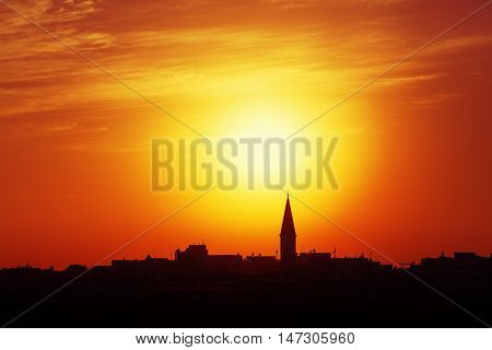 Skyline Of A Town Of Akko, Israel