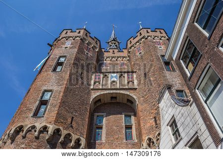 Medieval City Gate Sassenpoort In The Center Of Zwolle