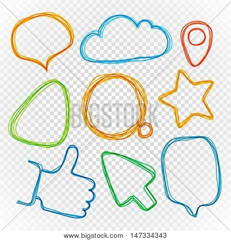 Background of abstract talking bubble on transparent background