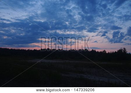 Sunset.
