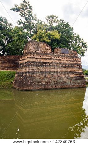 Si Phum Corner The Ancient Wall In Chiang Mai.