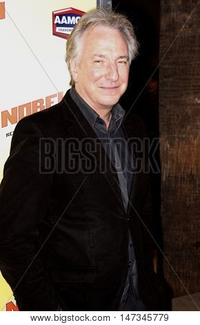 Alan Rickman at the Los Angeles premiere of 'Noble Son' held at the Egyptian Theater in Hollywood, USA on December 2, 2008.