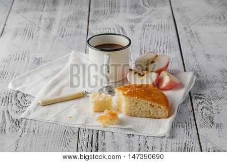 Semolina Cake On A Cutting Board. Mannik