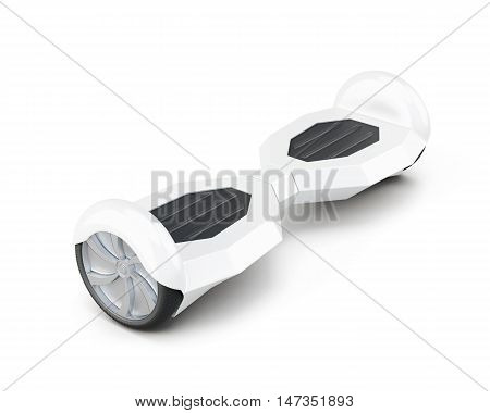 Gyro Scooter Isolated On A White Background.3D Rendering.