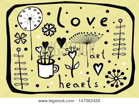 floral decorative graphic elements - vector 900