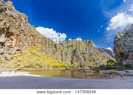Beautiful view of Sa Calobra on Mallorca Island Spain