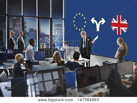 Brexit Bremain UK EU Referendum Concept