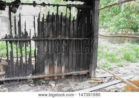 home fire. abstract detail images conflagration from a home that was abandoned