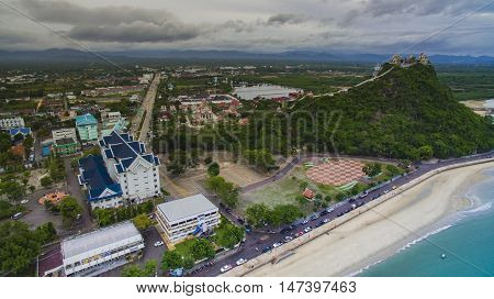aerial view of khao chong krachok prachaupkhirikan province southern of thailand