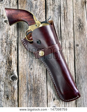 American cowboy 45 pistol sometimes called a hogleg.