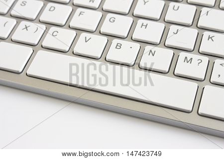 office table with computer keyboard . copy space