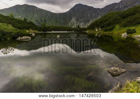 Beautiful clean lake in the Tatra Mountains in Slovakia