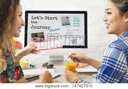 Let's Start The Journey Travel Concept