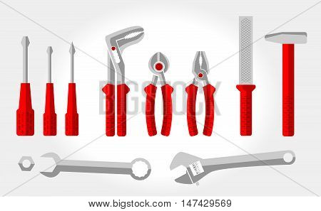 Set of tools for the repair. flat repair icon