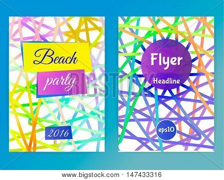 Abstract vector modern flyer. Business abstract background