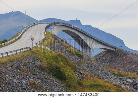 Famous Norwegian Atlantic Ocean Road, Norway