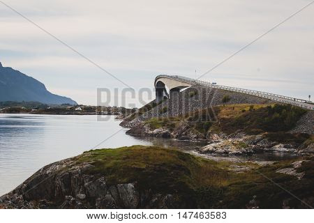 Famous Norwegian Atlantic Ocean Road, Norway