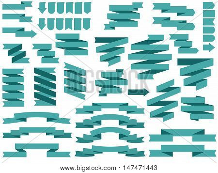 vector set of ribbons vintage collection banner