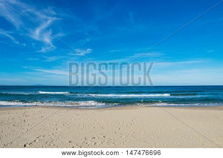 white sand in Platamona beach in Sardinia