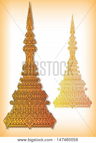 Thai tradition style of Golden crown vector