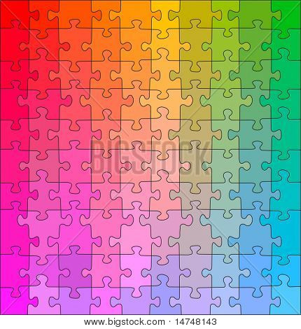 ปริศนาชิ้นใน gradual เปลี่ยนสี