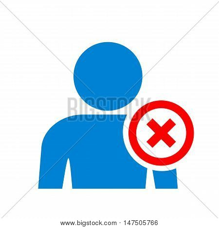 User banned icon vector illustration isolated on white background