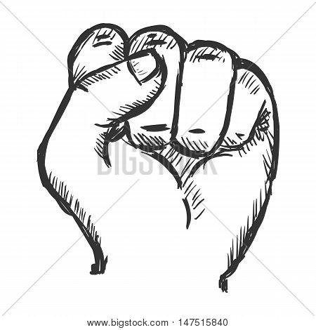 Vector Sketch Fist