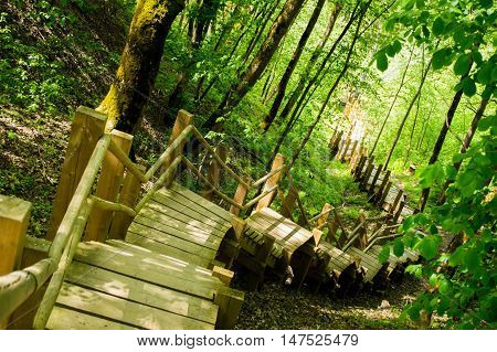 A lot of stairs in Sigulda park