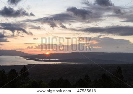 Arenal Lake At Sunset