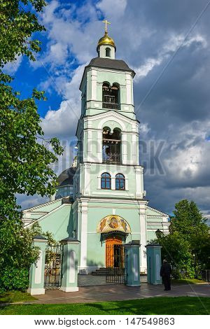 Moscow, Russia - June 08, 2016. Church Of The Icon Of MostHoly Mother Of God Life-Giving Spring in museum-reserve Tsaritsyno.