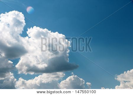 beautiful sunny cloud as part of the celestial landscape
