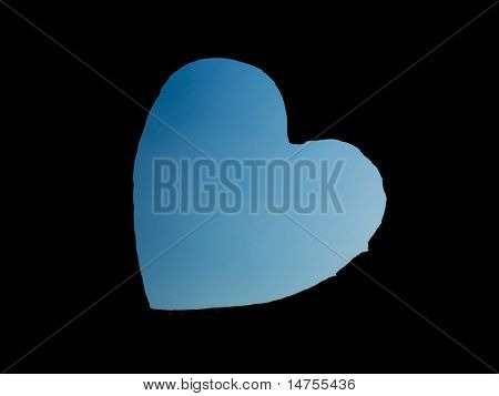 sky view trough heart shape