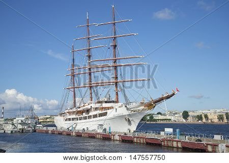 SAINT PETERSBURG, RUSSIA - JULY 25, 2015: Sailing ship 