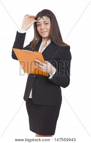 Businesswoman Reading Some Documents